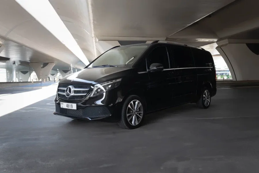 Rent Mercedes-Benz V250 Black in Dubai