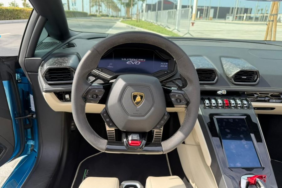 rent Lamborghini Huracan Evo Spyder in Dubai
