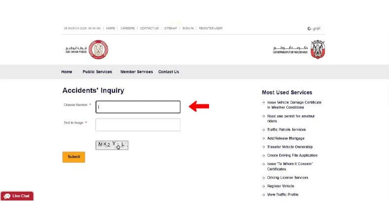 Abu Dhabi Police Website